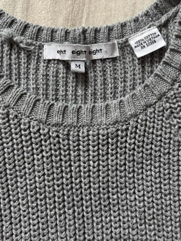 eight eight eight Sleeveless Knit Tank Sweater - Gray - Image 2