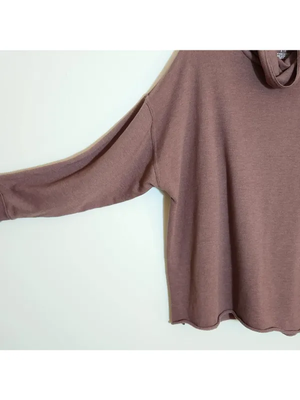 Aerie Dusty Mauve Cowl Neck Pullover Size Small - Image 3