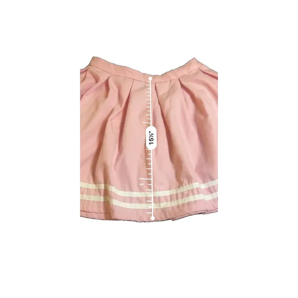 Hot Topic light pink pleated cheer schoolgirl skirt White stripe Goth Whimsy M - Image 4
