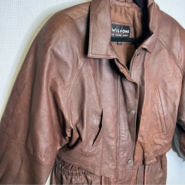 Wilson's Leather | The‎ Leather Experts Brown Coat Jacket Large - Image 2