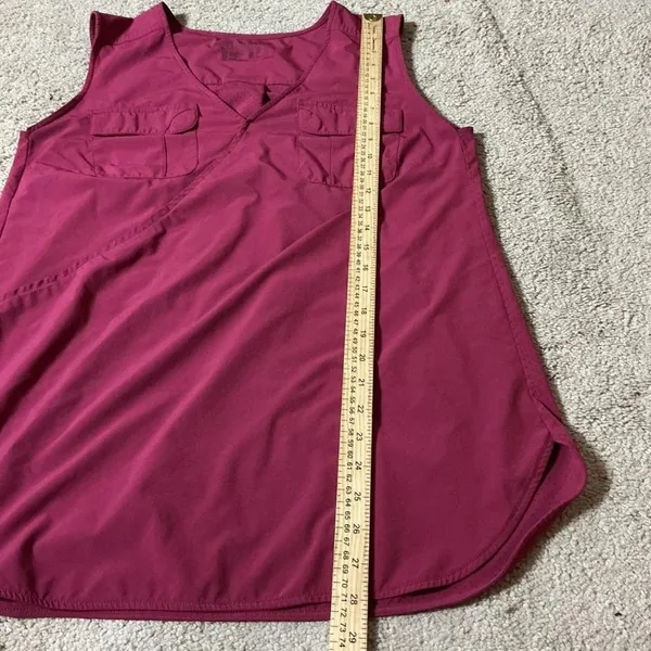 5.11 Tactical Womens Sleeveless V-Neck Utility Top‎ Berry Wine Red Size Large - Image 5