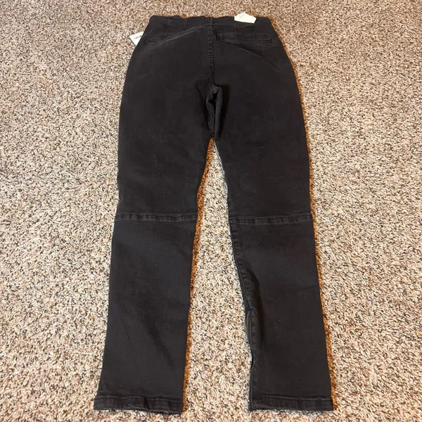 We The Free Bella Moto Mid Rise‎ Skinny Jeans Black Zipper Detail Size 27 - Image 7