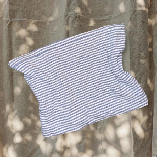 Vintage Brandy Melville Blue Striped Tube Top - Image 3