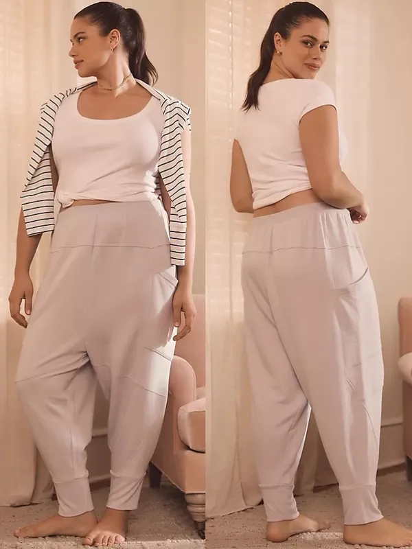 ANTHROPOLOGIE Daily Practice Gray Relaxed Joggers Sweatpants - Image 2