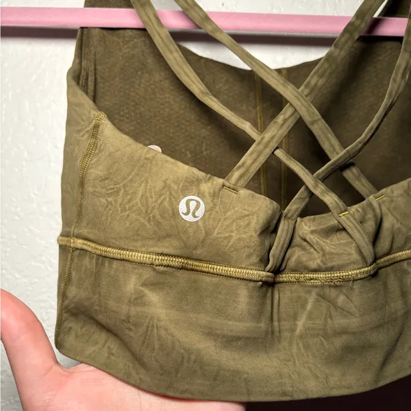 Lululemon Athletica Olive Sports Bra - Image 3