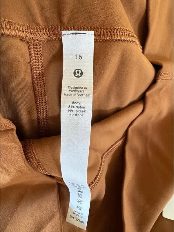 Lululemon Align High Rise 25” Copper Brown Size 16 NWT - Image 6