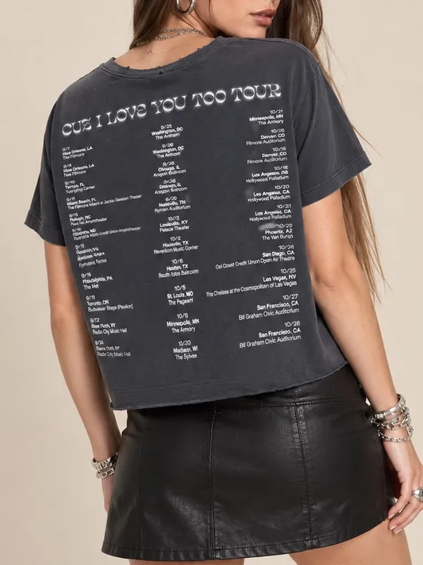 Lizzo Cuz I Love You Too 2019 Tour Graphic Tee DIY CropRaw Hem Festival Music - Image 5