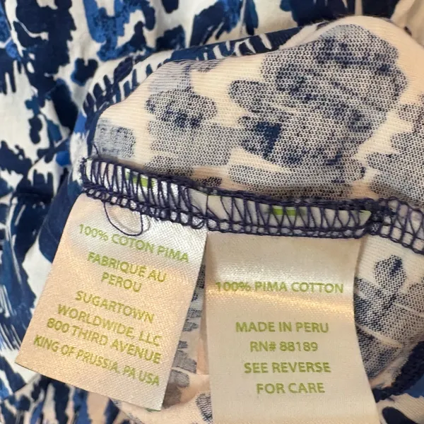 Lily Pulitzer Blue‎ And White Pima Cotton Dress Size Small - Image 6
