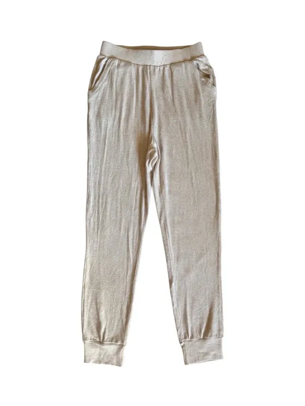 Kimberly C Oatmeal Cozy Pajama Joggers - Small - Image 2