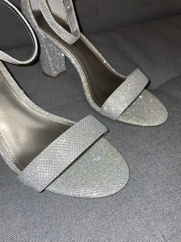 Worthington Sparkly Silver Heels - Image 2