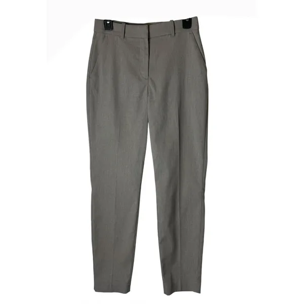 H&M Pants Women 4 Gray High Waisted Tapered Ankle Trousers Career Preppy - Image 2