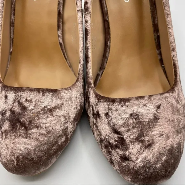 Patrizia Spring Step Pink Rose Crushed Velvet Pumps Heels Womens 38 Fall Chunky - Image 10