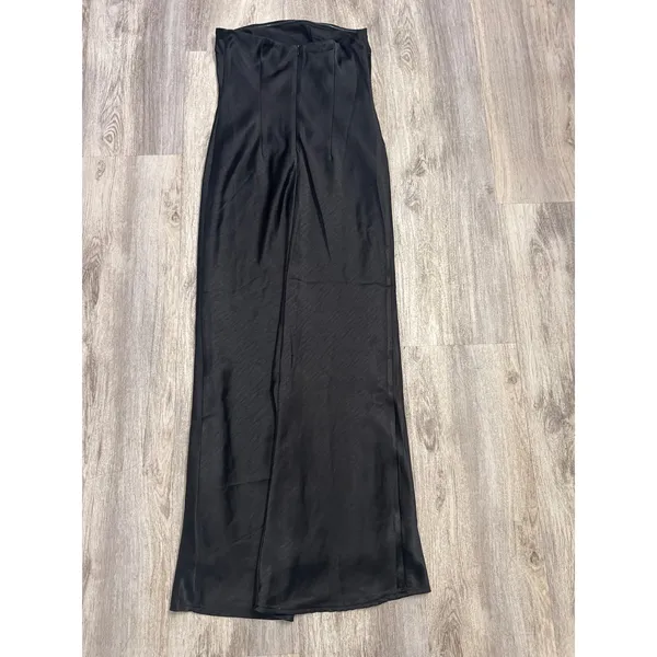 More To Come Emma Strapless‎ Maxi Dress Black Strapless Satin Evening Gown - Image 4