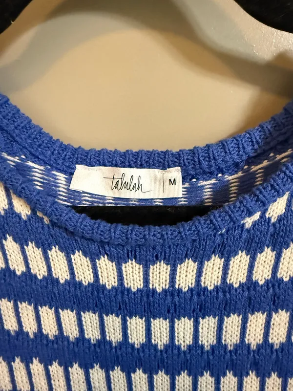 Talulah Knit Dress Blue Size M - Image 3