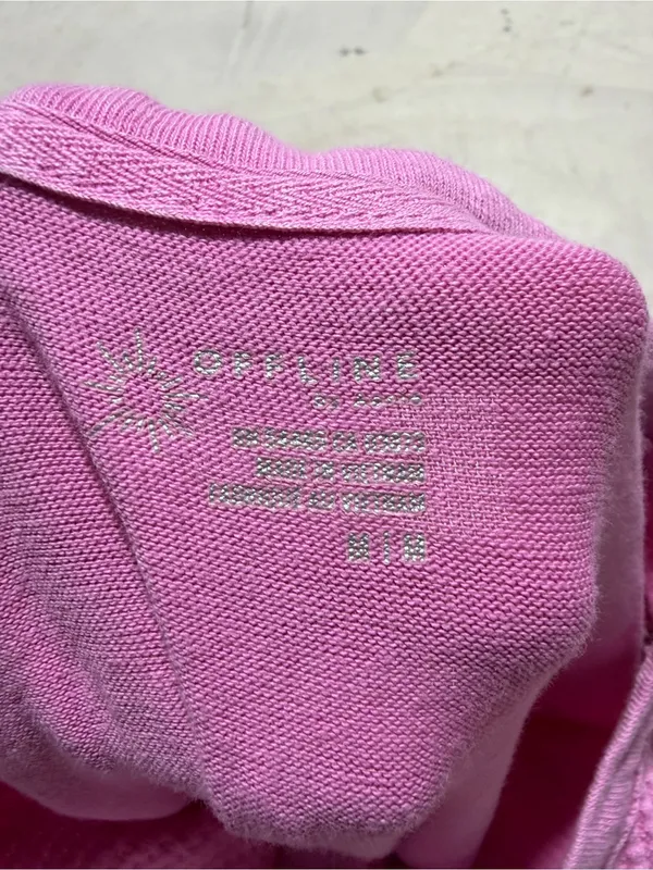 Aerie offline Pink Waffle Henley Long-Sleeve Shirt medium - Image 7