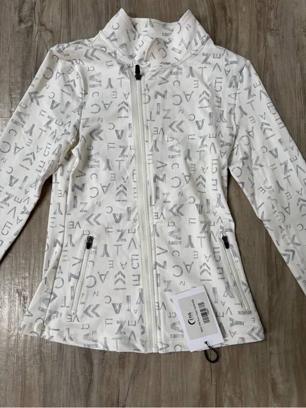 Zyia Active White Form Zipper Jacket - NWT - Image 3