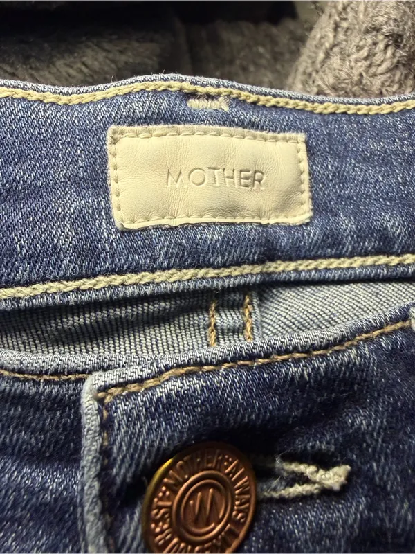 Mother Denim The Pony Boy Medium Wash Ankle Fray Jeans 27 - Image 5