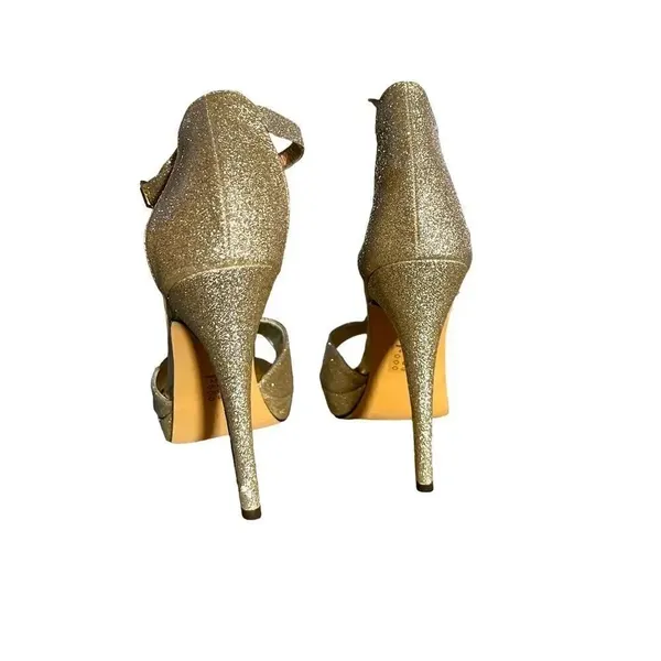 Michael Antonio gold Mary Jane platform heels size 7 - Image 3