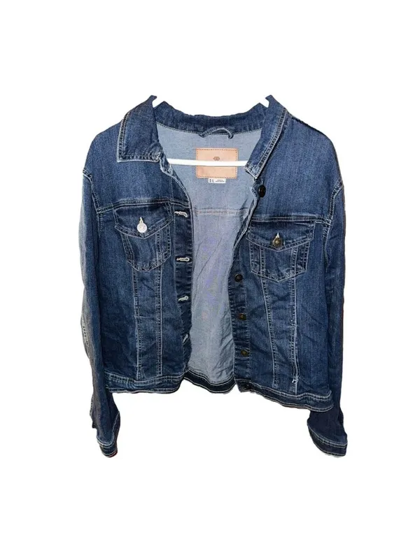 One5One Denim Medium Wash Blue Jacket Size L - Image 3