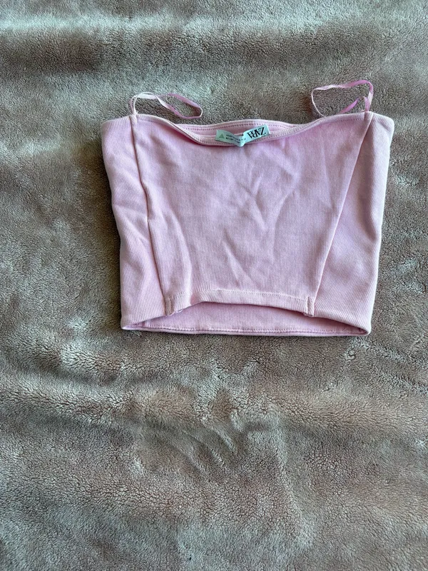 ZARA Crop Tube Top pink - Image 2