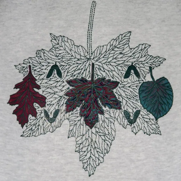Vintage 90s Whim Z Maple Leaf Sweatshirt - Image 2