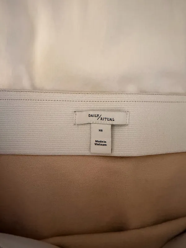 Short Cotton Tan Skirt - Image 2