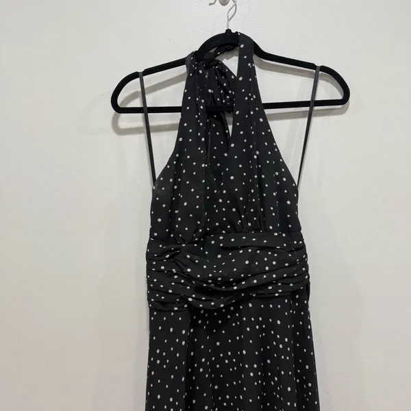 Stephanie Charles black/white polka dot dress Size 10 - Image 3