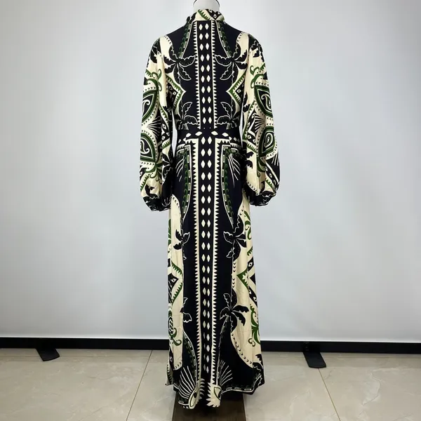 NWOT Farm Rio Mystic Scarf Floral Long Sleeve V Neck Maxi Dress Size XS - Image 6