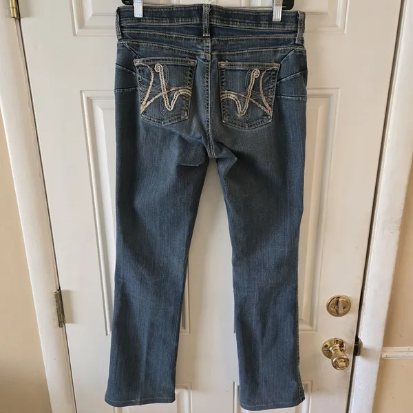 Wrangler Q-Baby Bootcut Jeans Womens 5/6 x 31 Western Stretch Low Rise Rodeo Y2K - Image 2