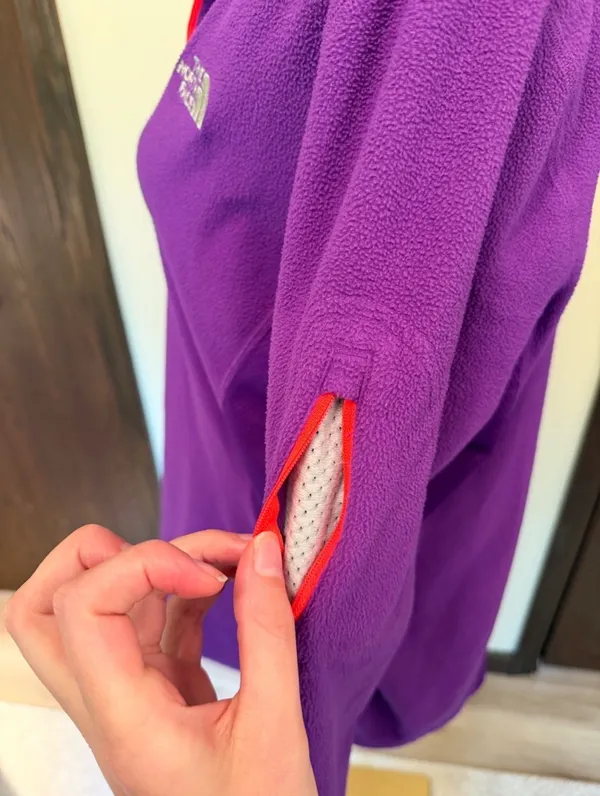 The North Face pullover purple quarter zip fleece jacket - Image 8