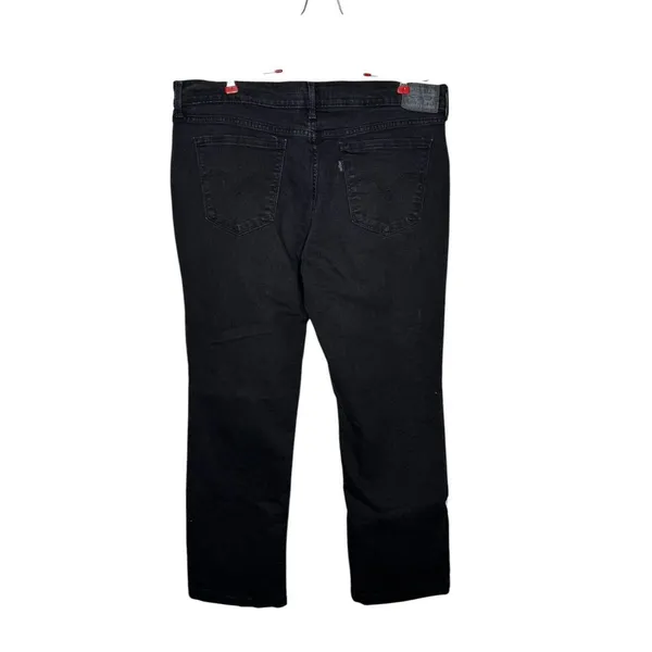 Levi's 505 Women's Jeans Straight Leg Cropped‎ Boyfriend Mom Denim Black Sz. 32 - Image 6