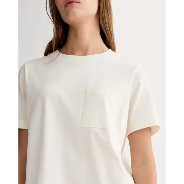 Everlane The Organic Cotton Weekend Tee Dress Size Medium Cream Lightweight - Image 9