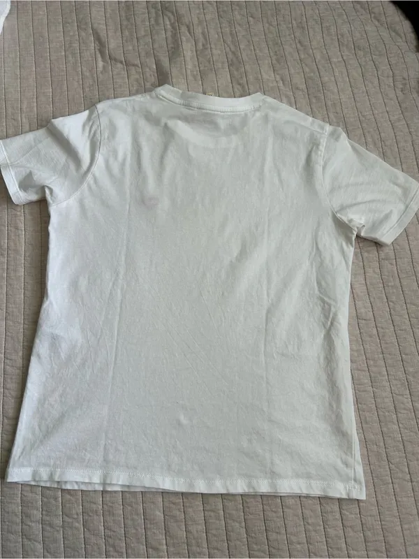 Sézane Conrad white embroidered tiny heart, cotton T-shirt, oversize XXS - Image 9