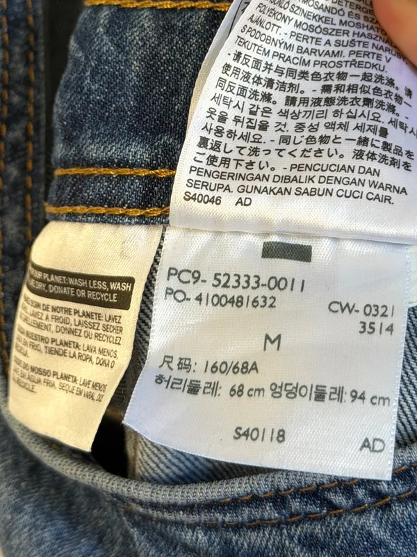 Levi’s Cotton Denim Overalls Shortalls Women’s Size Medium Blue - Image 7