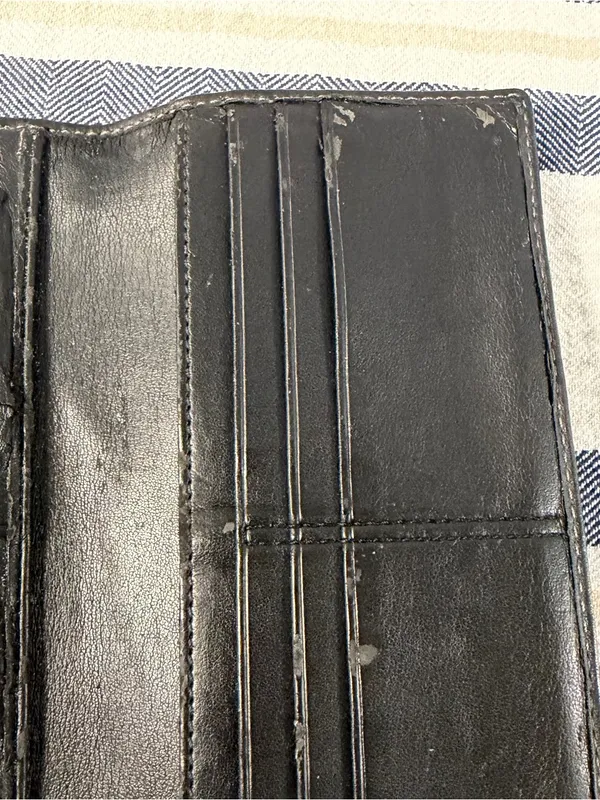 Coach Black Leather Turnlock Checkbook Wallet Organizer Long Bifold - Image 4