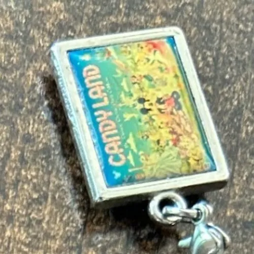 Vintage 80s 90s Mickey Mouse Monopoly Candyland Nasa Charm Bracelet Silver Chain - Image 5