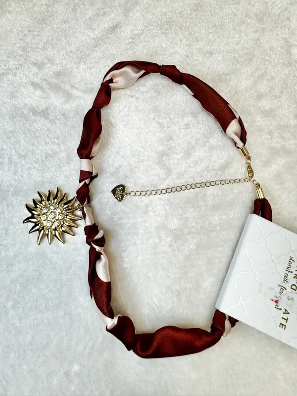 Altar’d State Golden Bloom Scarf Pendant Necklace - Image 7