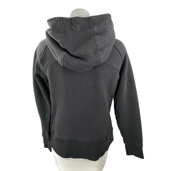 Lululemon R365 Women's Black Hoodie Hooded Full Zip Athletic Sweatshirt Top 10 - Image 2