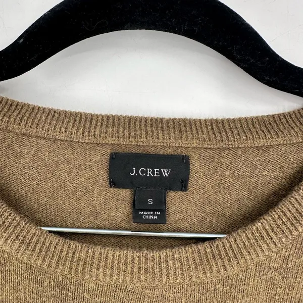 J. Crew Military‎ Green Cotton Wool Blend Sweater Size Small Oversized - Image 3