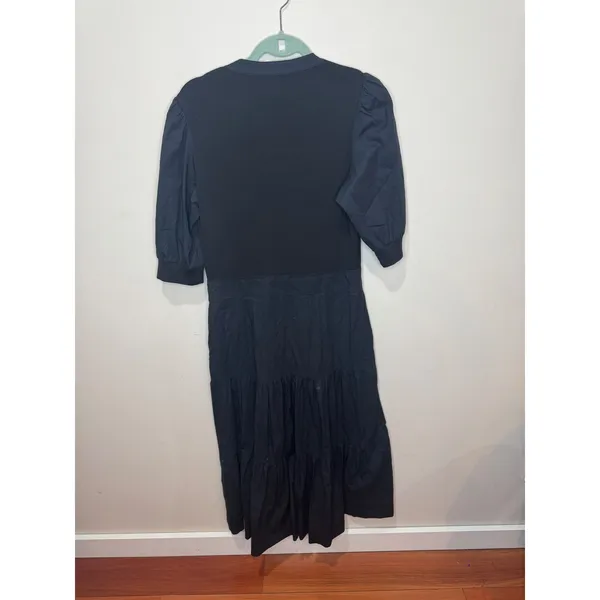 Veronica Beard Davenport Black Tiered Maxi Dress Sz M - Image 3