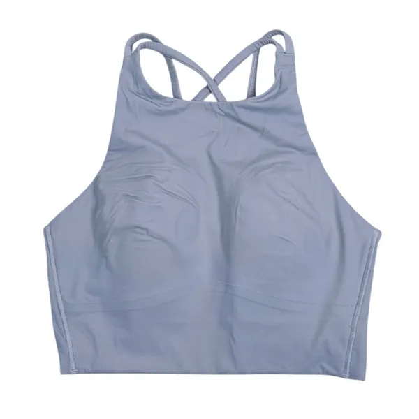 Lululemon Like a Cloud High Neck Longline Sports Bra Size 4 Gray Yoga Workout - Image 2