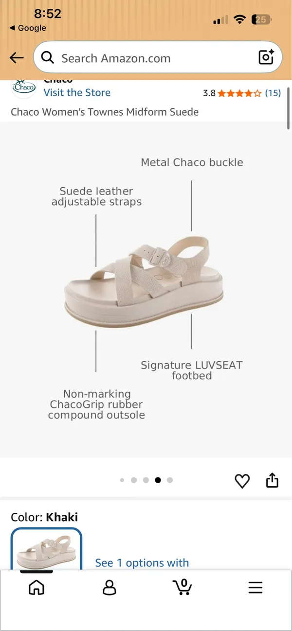 Chacos NWOT Women's Townes Midform Suede Sandals - Image 8