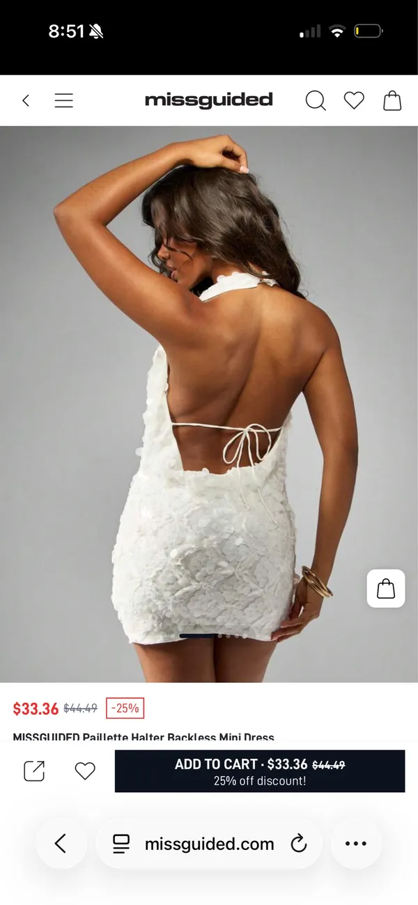 Sequin white party dress - Image 2