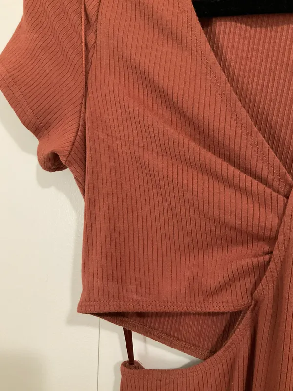 Cutout Knit Mini Dress - Image 4