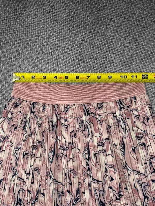 Metrowear Pink Abstract Pleated Midi Skirt Petite M - Image 5