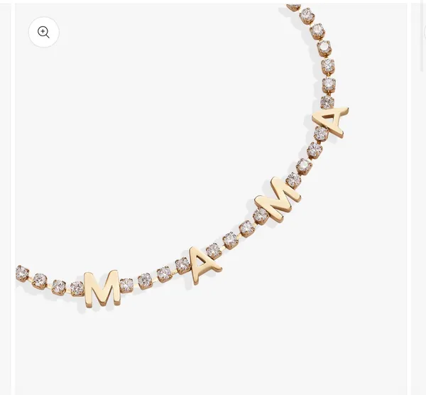 ALEX AND ANI 'Mama' Crystal Tennis Bracelet-Gold - Image 2