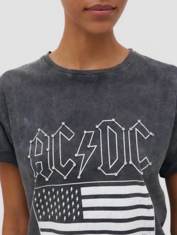 Stradivarius ac/dc band tour shirt - Image 2