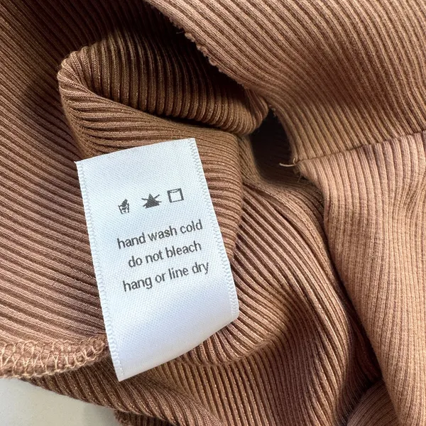 Naked Wardrobe All Snatched Up‎ Ribbed Midi Dress Brown Womens Large Sleeveless - Image 8