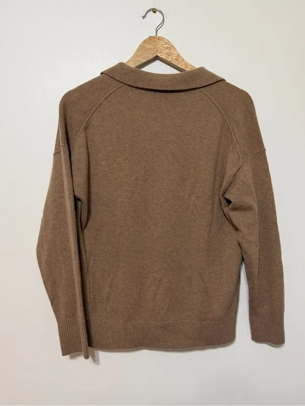 Quince Mongolian Cashmere Polo Sweater Size Medium Women’s - Image 6