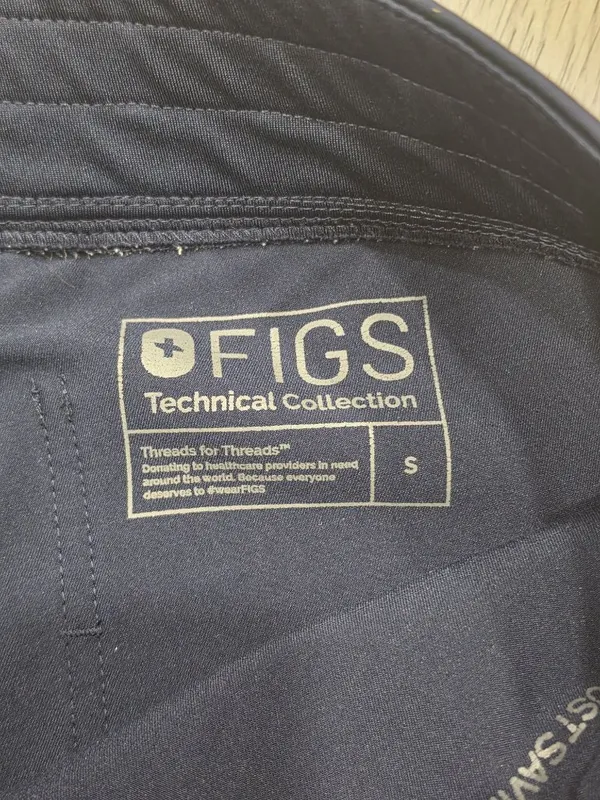 Figs Navy Blue Technical Collection Jogger Scrub Pants Small With Pockets - Image 5